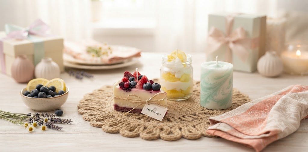 Lumânări desert: Decorul perfect pentru masa de vară
