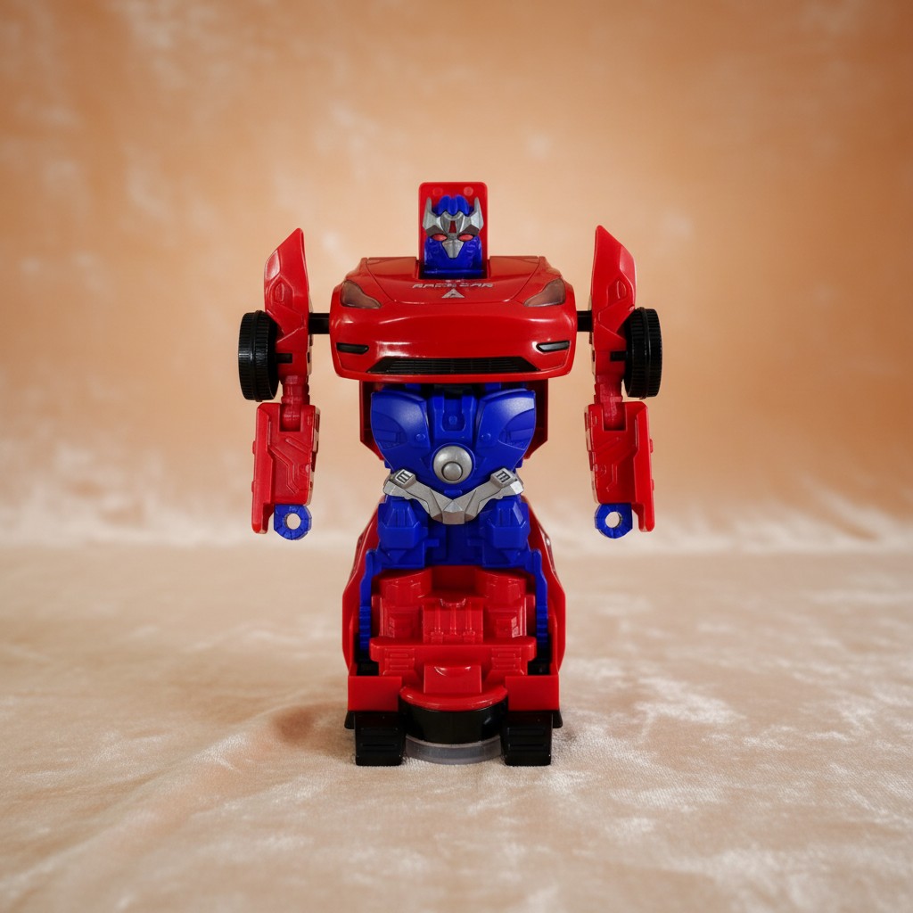 Eroul din camera de joacă: Robot Transformer Auto cu Sunete, Lumini și Mișcare!