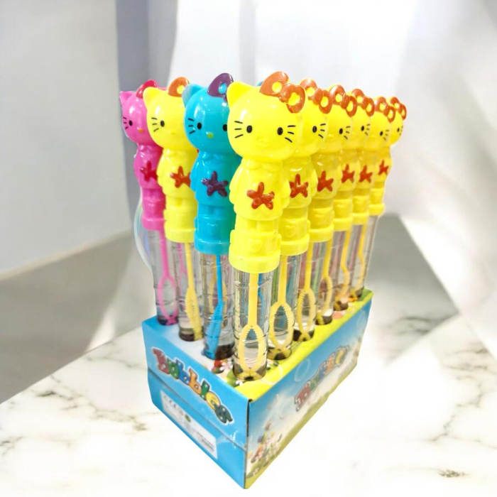 Baghetă colorată cu cap de iepuraș pentru baloane de săpun (26 cm). [2]