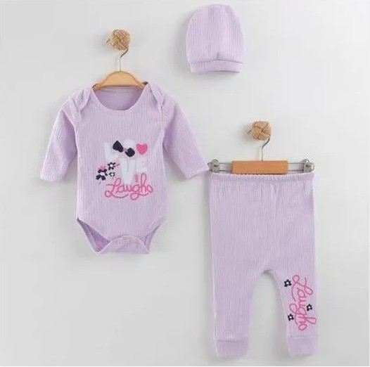 Compleu confortabil pentru fetițe 3-9 luni în culoarea mov vibrant. [2]