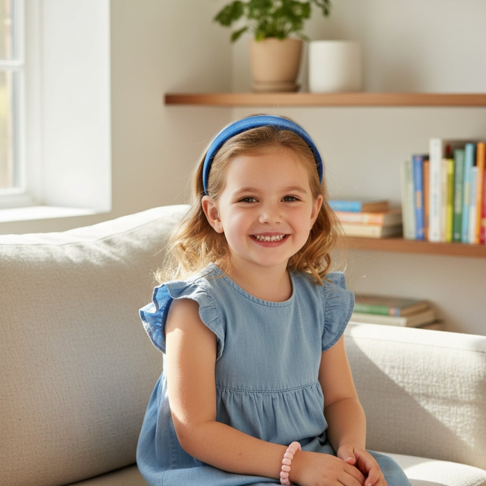 Bentiță de păr elegantă din catifea moale, mărime mijlocie, disponibilă în culori vibrante. [2]