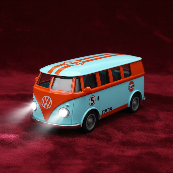 Dubă metalică Volkswagen T1 Gulf scara 1:32 cu sunete și lumini aprinse. [2]