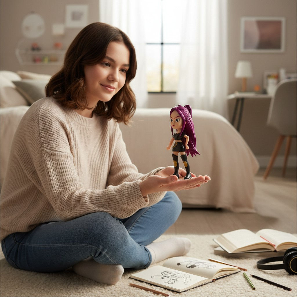 Figurină de colecție K-POP Demon Hunters de 18 cm în cutie display premium, detalii realistice și design modern. [2]
