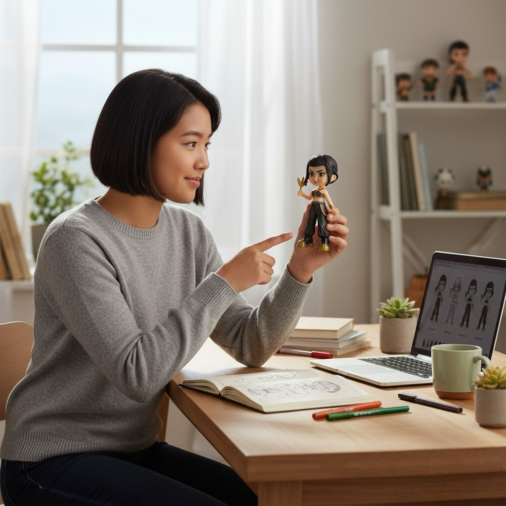 Figurină de colecție K-POP Demon Hunters de 18 cm în cutie display premium, detalii realistice și design modern. [2]