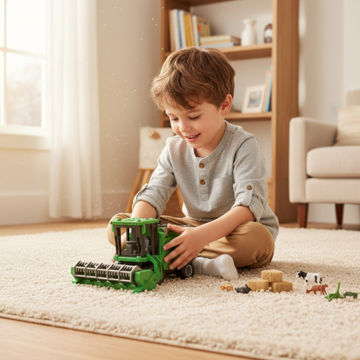 Jucărie combină agricolă verde LE FAN model 78 pentru copii. [2]