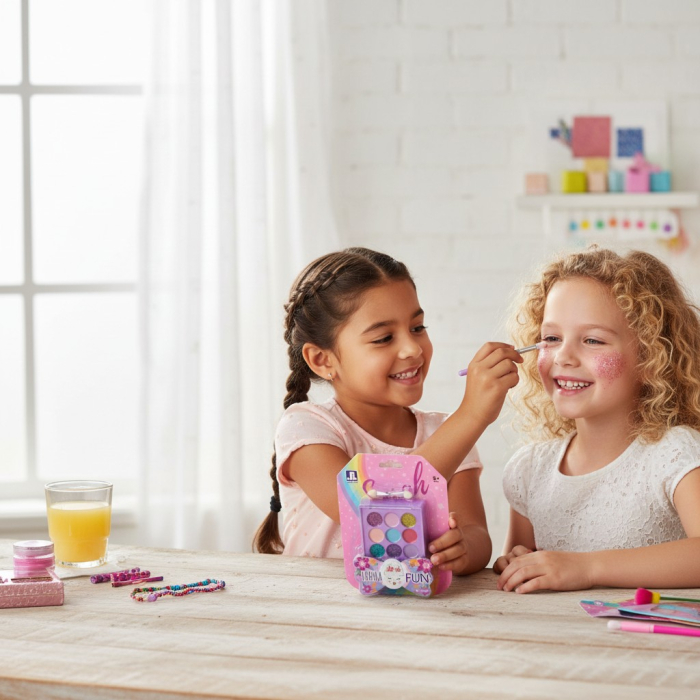 Set de machiaj colorat pentru copii Llama Fun cu farduri si luciu de buze. [2]