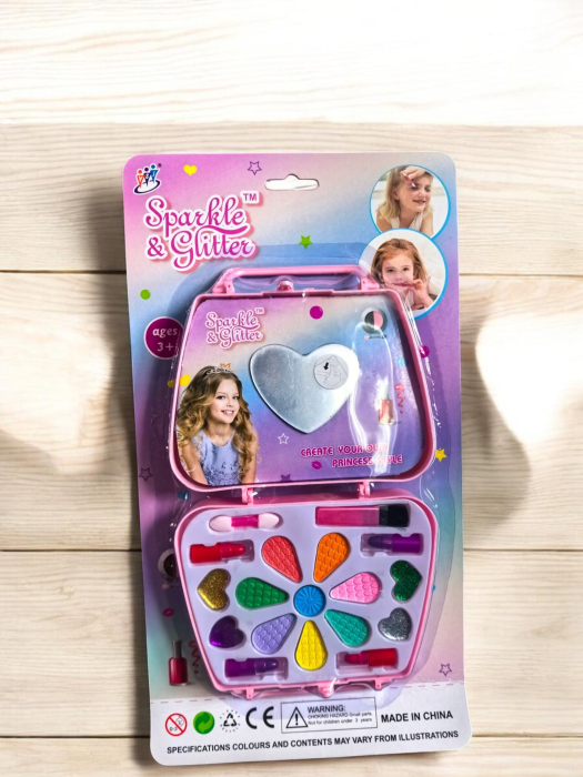 Set de machiaj Sparkle pentru copii cu farduri colorate si sclipici. [3]