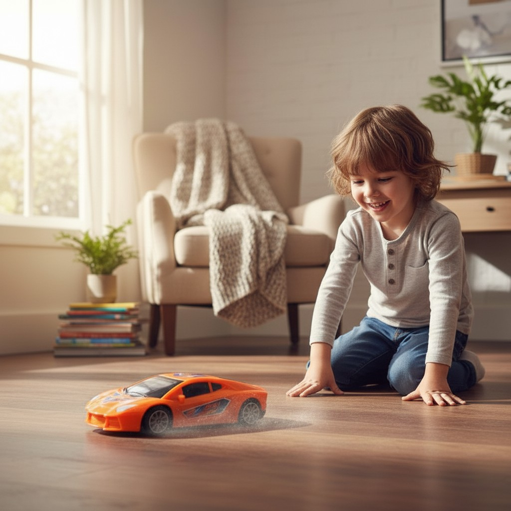 Mașină cu telecomandă Drift Racing R/C la scara 1:20, cu design sportiv și telecomandă wireless. [2]