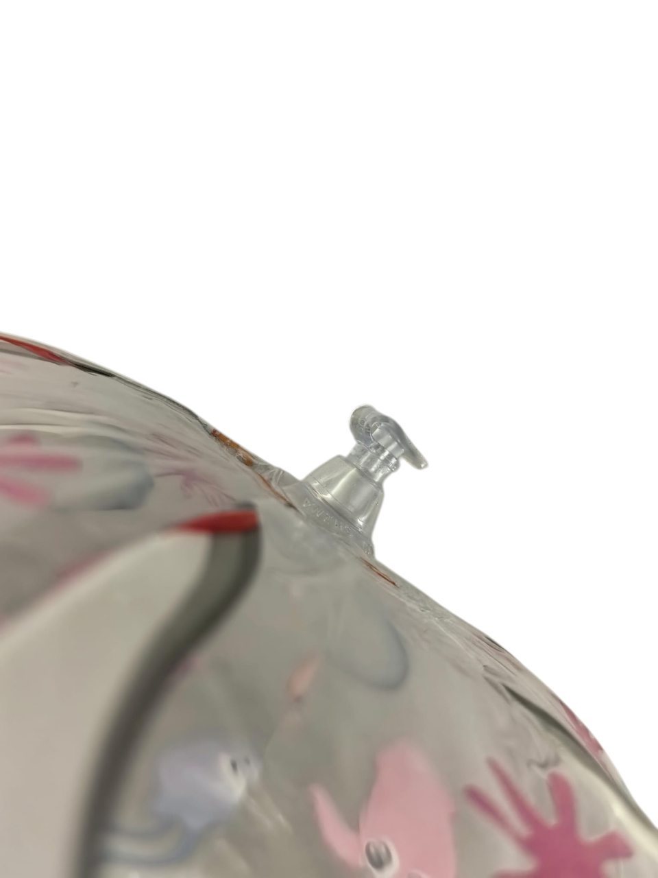 Minge gonflabilă transparentă pentru plajă și piscină cu imprimeuri vesele de vară, gata de joacă. [3]