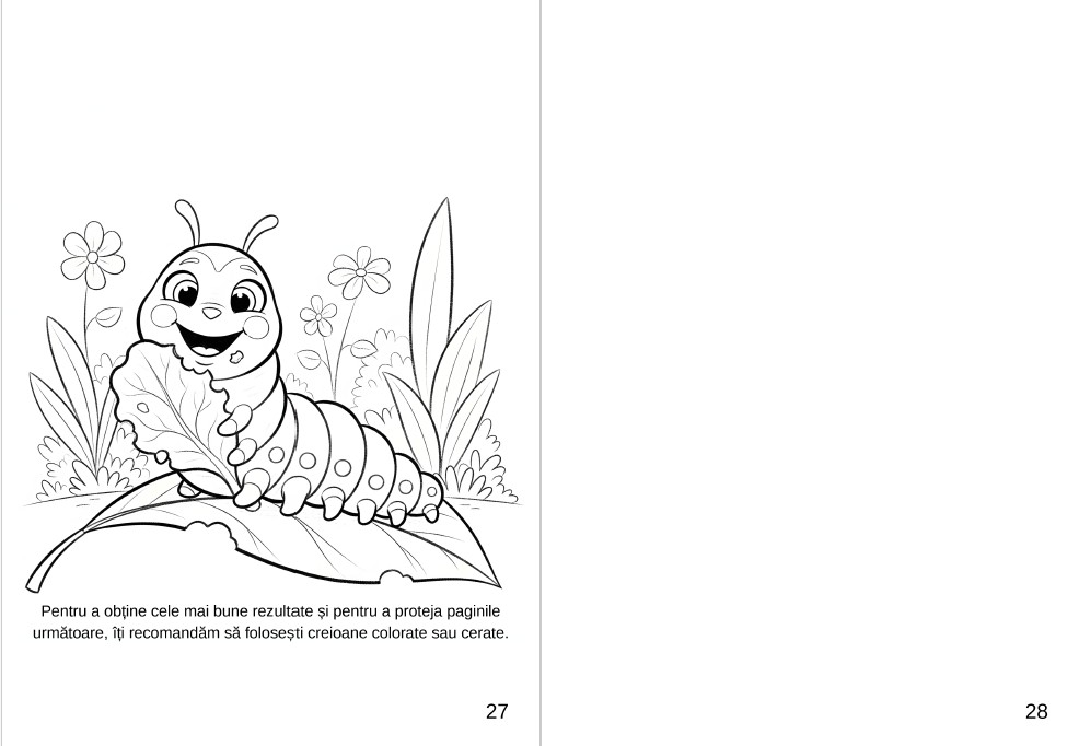 Coperta cartii Omi si Coconul Magic de Alexandra Gheorghes cu un fluture colorat si o omida [4]