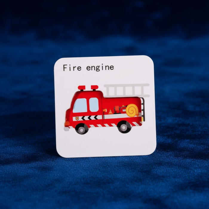 Puzzle educativ cu mijloace de transport în cutie metalică, set 24 piese de asociere. [2]