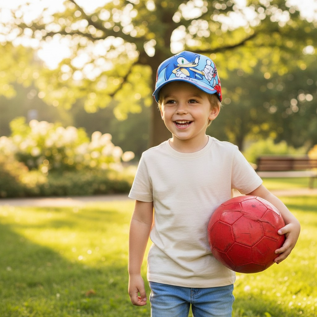Șapcă multicoloră tip baseball pentru băieți cu imprimeu Sonic the Hedgehog, mărimea 53 cm. [2]