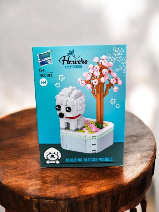 Set de constructie animale colorate din blocuri tip lego pentru copii. [2]
