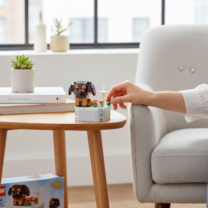 Set de constructie animale colorate din blocuri tip lego pentru copii. [2]