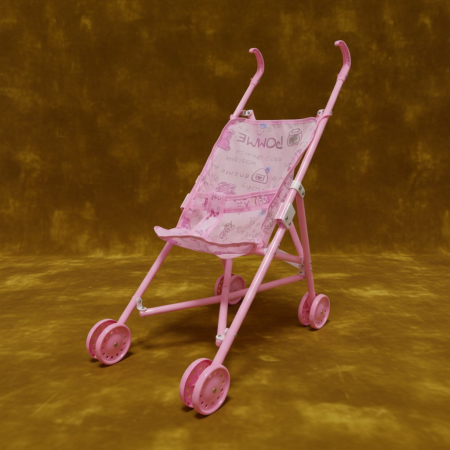 Bebeluși - Carucior de plastic roz pentru papusi pliabil 54x47x23 cm URL Produs: carucior-papusi-roz-plastic-pliabil