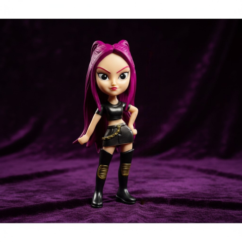 Figurină de colecție K-POP Demon Hunters de 18 cm în cutie display premium, detalii realistice și design modern.