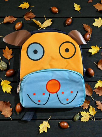 Ghiozdane și Rucsacuri - Ghiozdan colorat pentru copii cu design 3D cu căpșună/animăluț și bretele ajustabile.