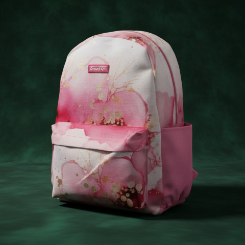 Ghiozdane și Rucsacuri 3D - Ghiozdan școlar urban de 40.6 cm cu imprimeu marmură și două compartimente cu fermoar.