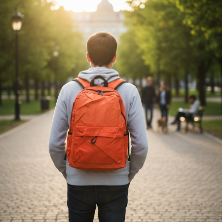 Ghiozdane și Rucsacuri - Ghiozdan școlar unisex din poliester disponibil în culori variate, dimensiune 42 cm.