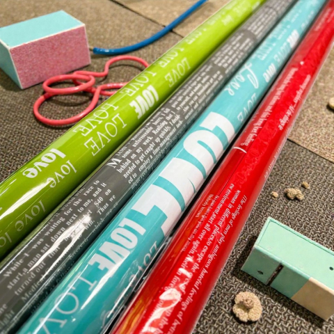 Ambalaje de Cadou - Coală de hârtie cerată pentru ambalat cadouri, dimensiune 70x100 cm, cu tematică romantică I love you, modele asortate.