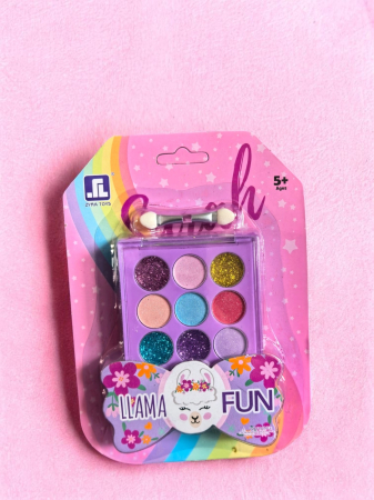 Seturi de Jucării - Set de machiaj colorat pentru copii Llama Fun cu farduri si luciu de buze.