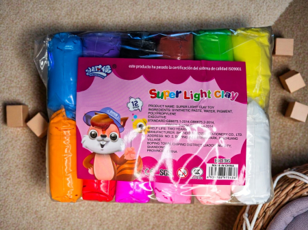 Plastilină și Modelaj - Set 12 culori plastilină inteligentă Super Light Clay pentru modelaj copii