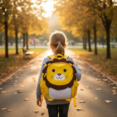 Ghiozdane și Rucsacuri - Rucsac pentru copii cu design 3D de leu/unicorn/dinozaur în culori vesele.