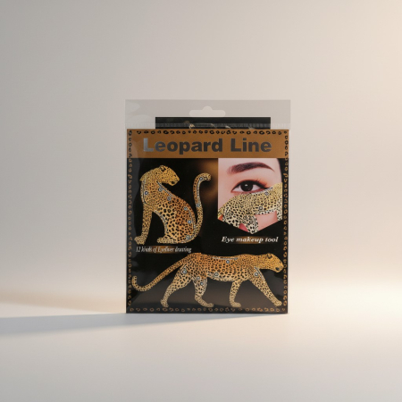Pentru EA - Șablon cosmetic Leopard Line pentru aplicarea precisă a tușului de ochi și conturarea sprâncenelor.