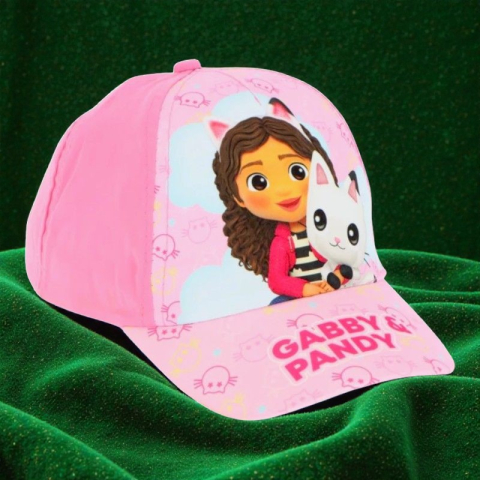 Șapcă multicoloră pentru fetițe cu personajele Gabby's Dollhouse, design Team.