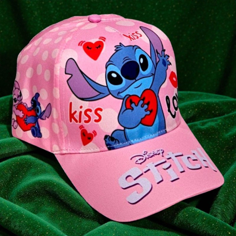 Pălăriuțe și Șăpcuțe - Șapcă multicoloră pentru copii cu personajul Stitch, modele variate pentru fete și băieți, ideală pentru protecție solară.