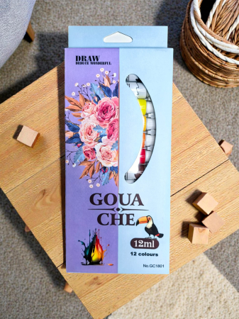 Accesorii Pictură și Desen - Set 12 tuburi de vopsea pe bază de ulei pentru ceramică și porțelan, culori variate, 12ml.