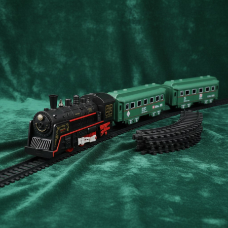 Trenulețe - Set trenulet electric interactiv cu locomotiva vagoane si sine de joaca.