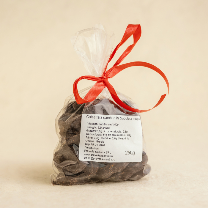 Caise în ciocolată neagră 250g [2]