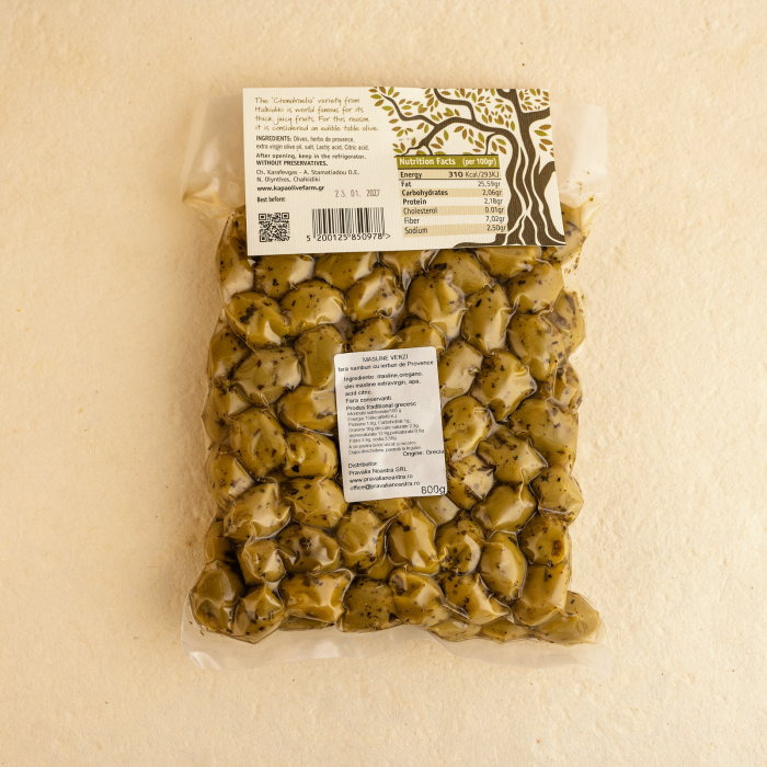 Masline verzi fara samburi cu ierburi de Provence - 800g [2]