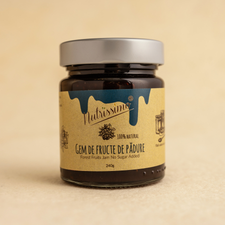 INDULCITORI NATURALI / MIERE - Gem de fructe de padure fara zahar 240g