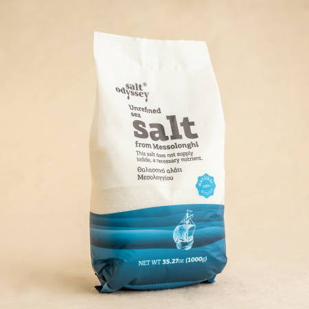 CONDIMENTE - Sare de mare fină - din Messolonghi - 1 kg