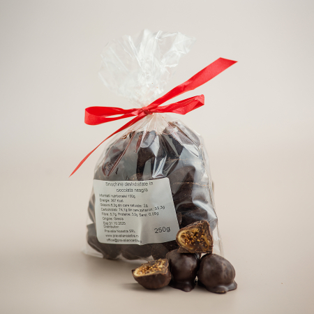 CIOCOLATA & CACAO - Smochine în ciocolată neagră 250g