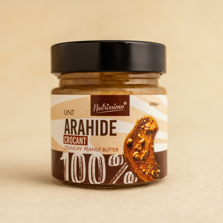CREME SI PASTE TARTINABILE - Unt de arahide crunchy 250g