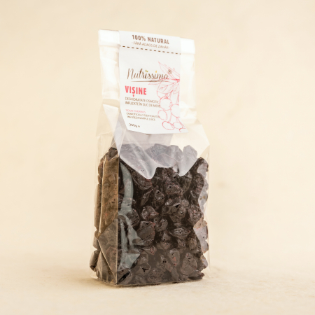 FRUCTE DESHIDRATATE - Vișine infuzate în suc de mere - fără zahăr - 200 g -