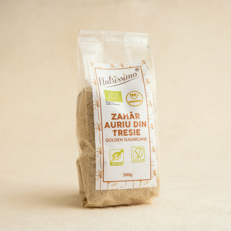INDULCITORI NATURALI / MIERE - Zahăr Auriu din trestie 500g ECO