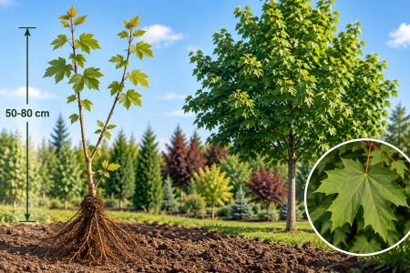 Arțar - Artar 50-80cm , Acer Platanoides , radacina libera