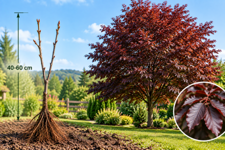 Fag Roșu - Făg Roșu Atropunicea (Fagus Sylvatica) 40-60 cm | Rădăcină Liberă