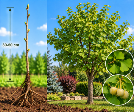 Ginkgo Biloba - Ginkgo Biloba , Arborele Pagodelor , 30-50cm , radacina libera