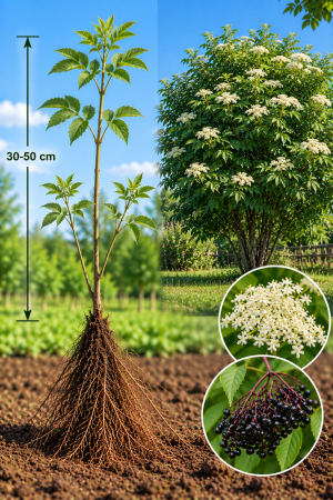 Soc - Socul negru  ( Sambucus Nigra ) 30-50cm,radacina libera