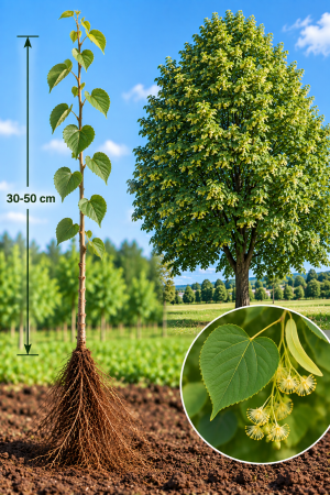 Tei - Tei cu frunza mica pucios - Tilia cordata 30-50 cm , radacina libera