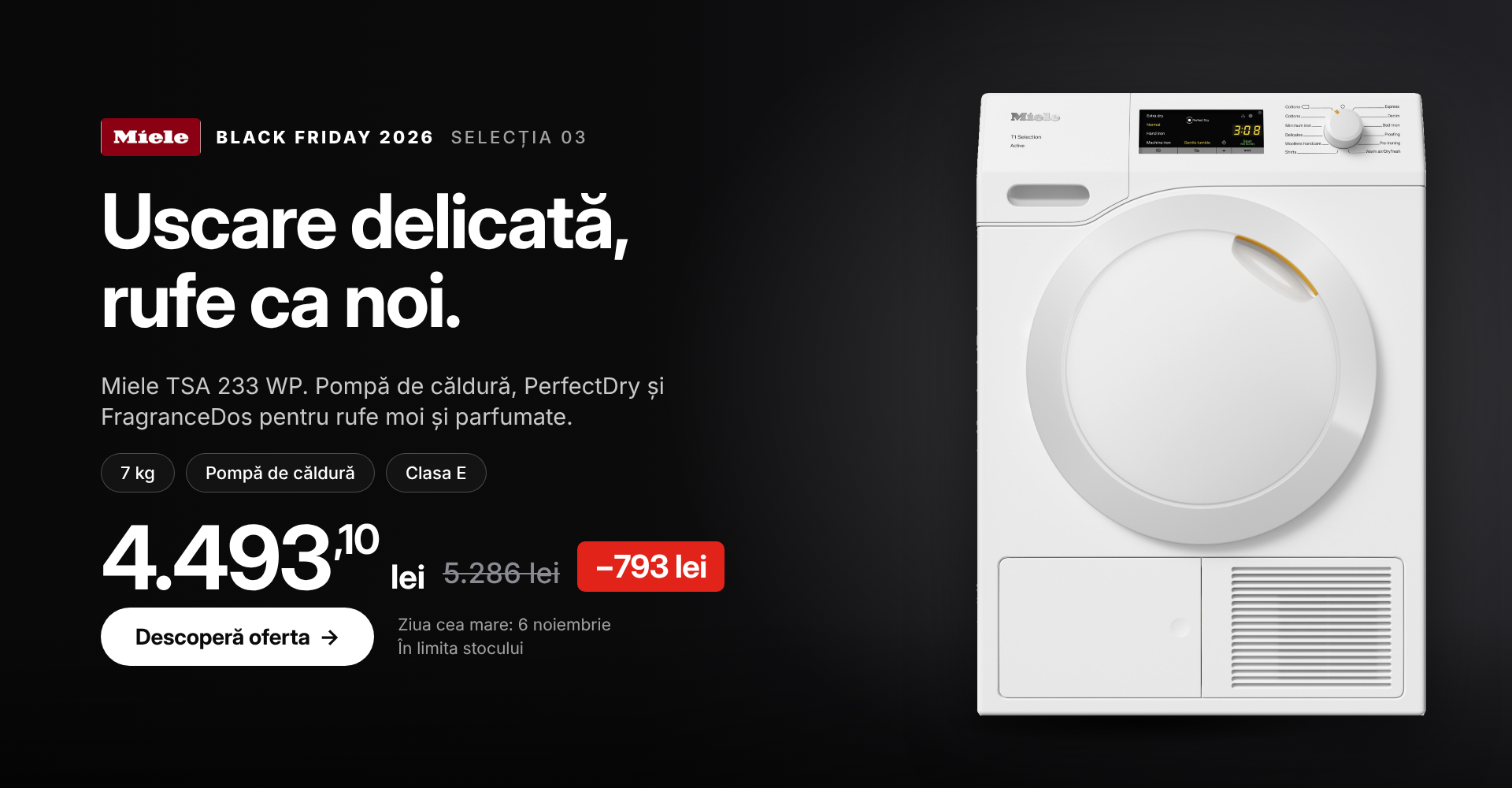 Black Friday 2026 - Selectia 03 - Miele TSA 233 WP (desktop)