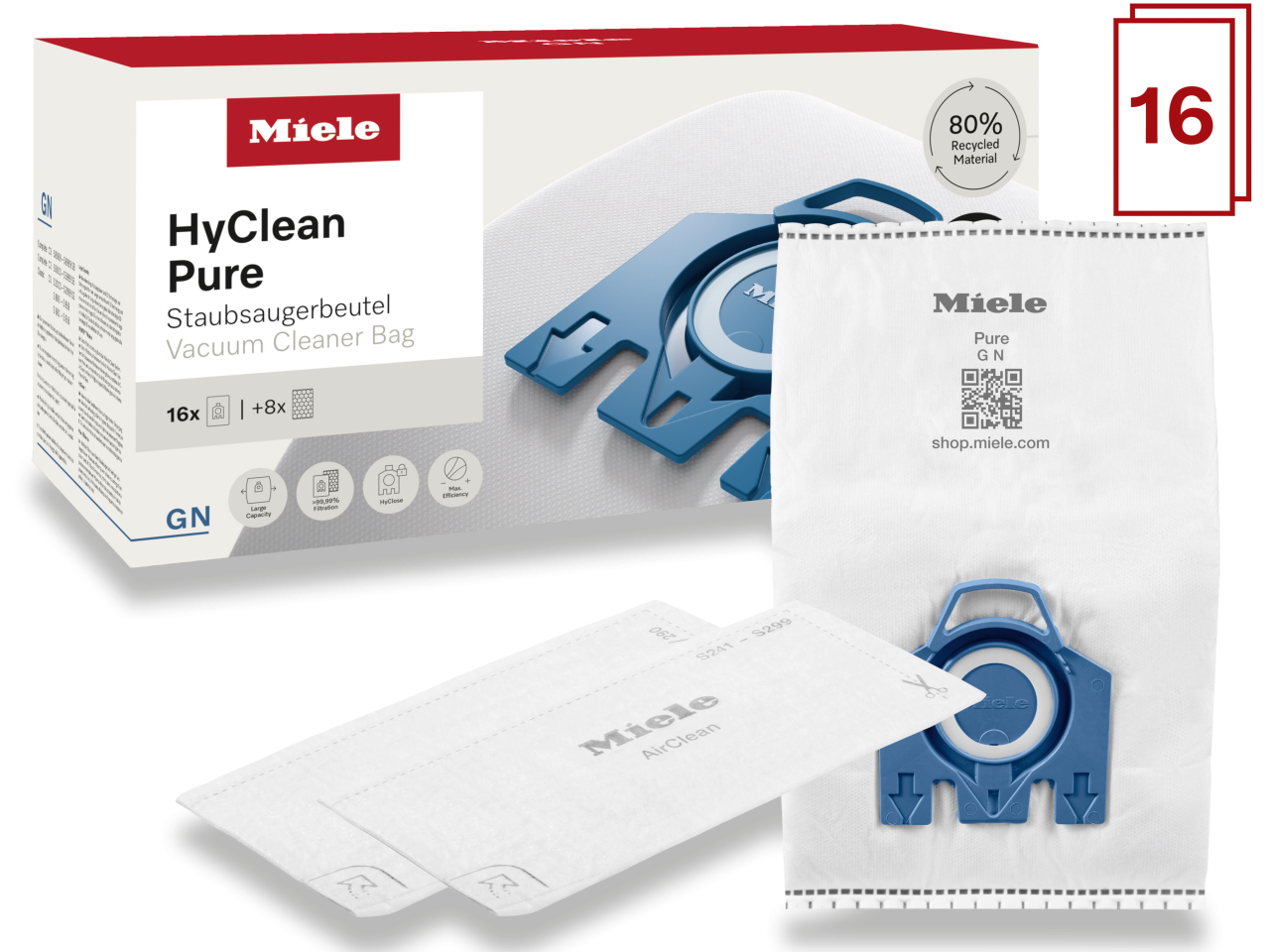 16 saci de aspirator, Miele GN XXL HyClean Pure [2]