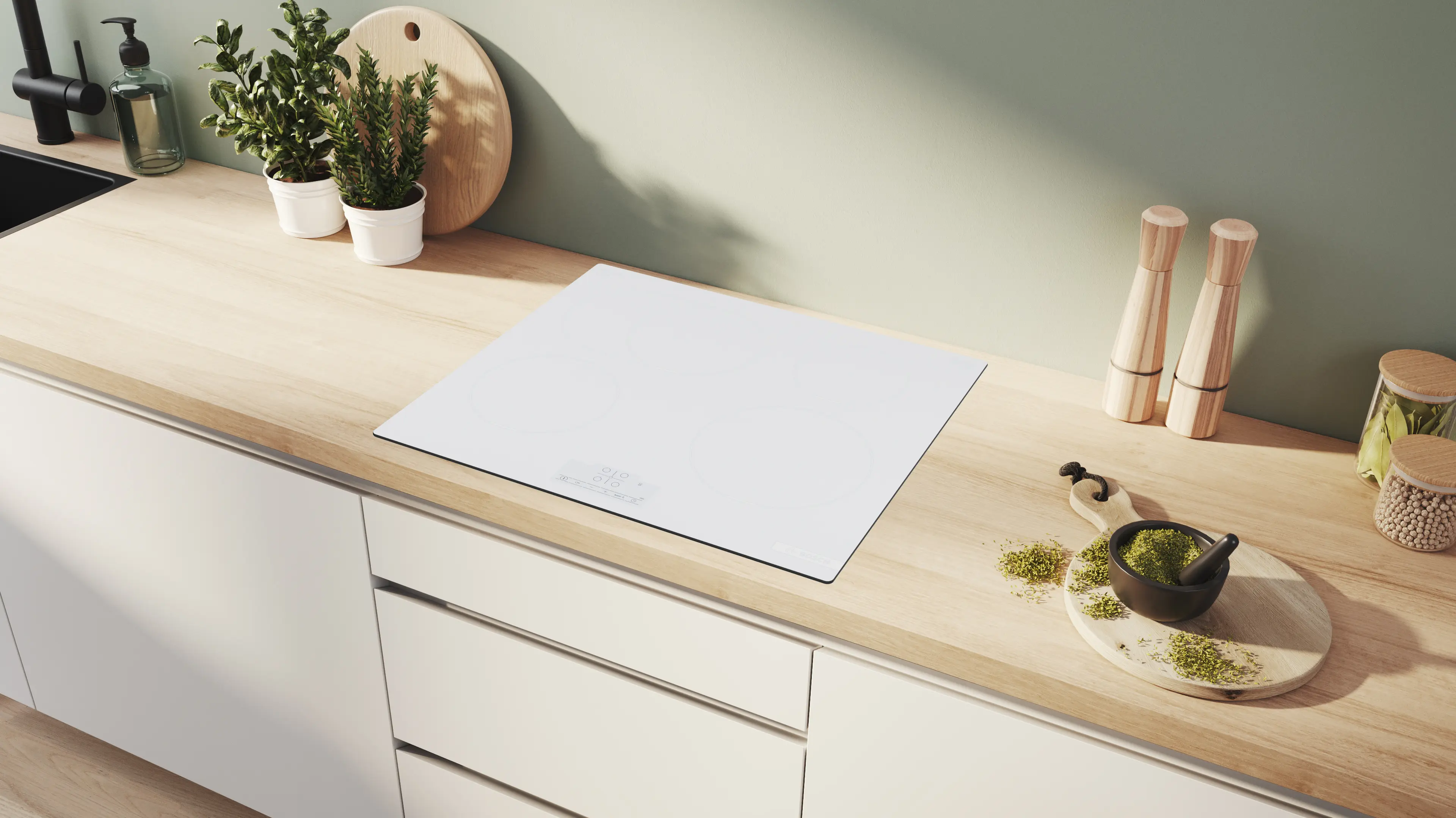 Plită cu inducție Bosch Seria 4, 60 cm, Alb [3]