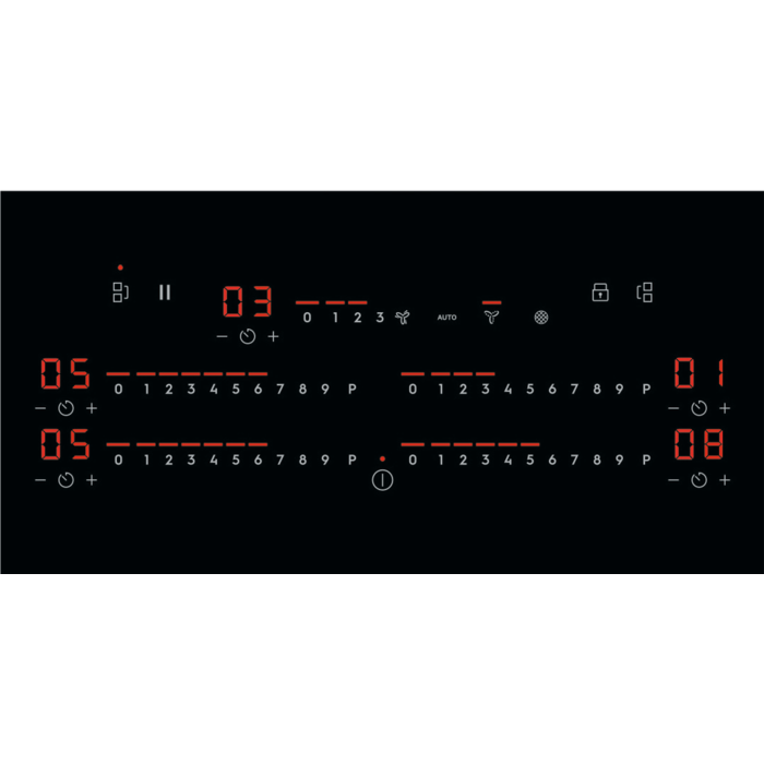 Plită cu inducție cu hotă integrată Electrolux KCC84453CK, 83 cm, 4 zone gătit, 630 m³/h, funcție Bridge, Booster, Control Touch, Negru [2]