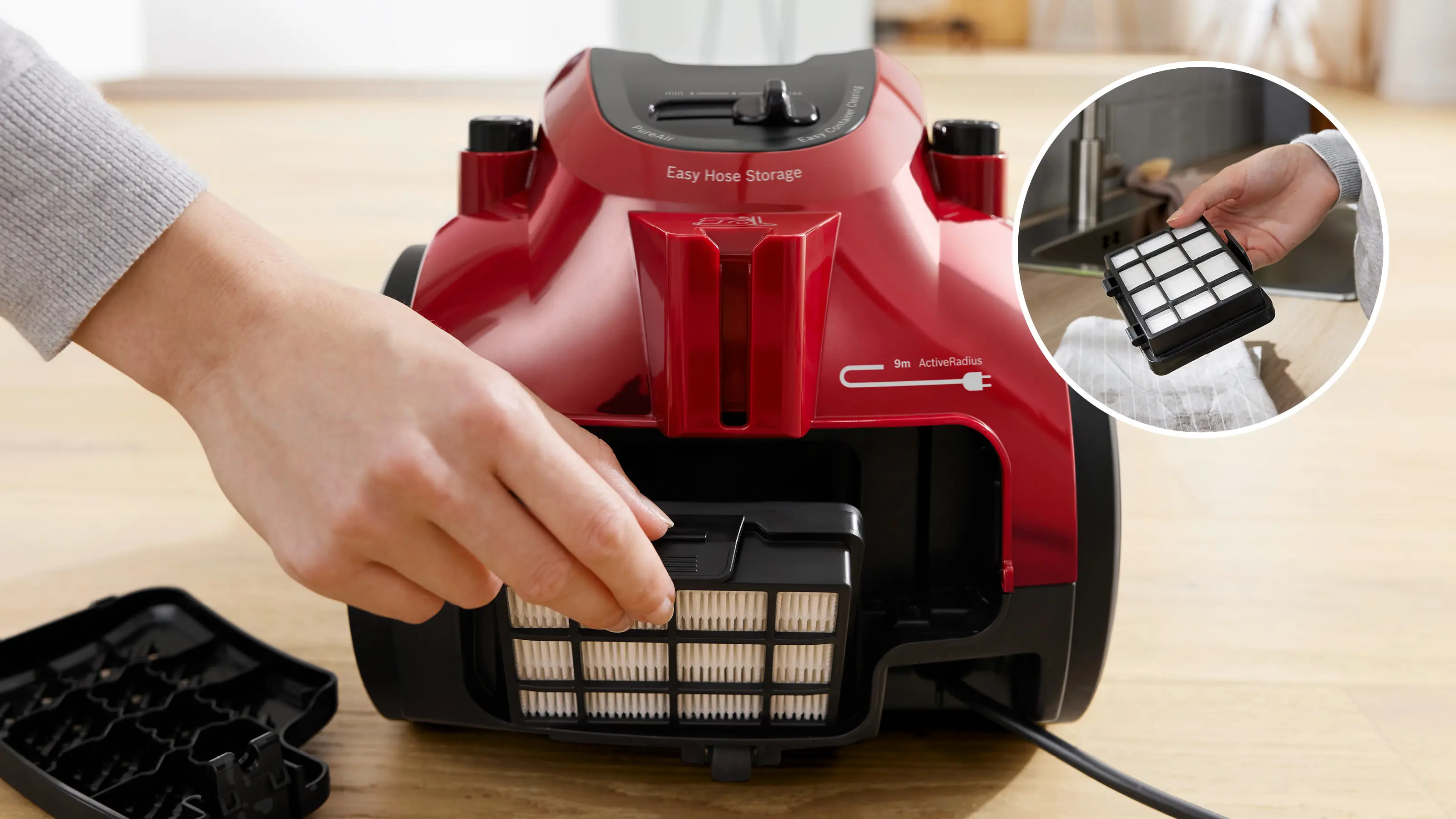 Aspirator fara sac, Bosch Seria 2, Rosu [7]